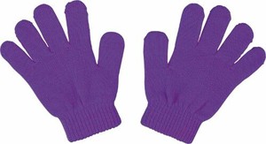 カラーのびのび手袋 紫 10双組 18167