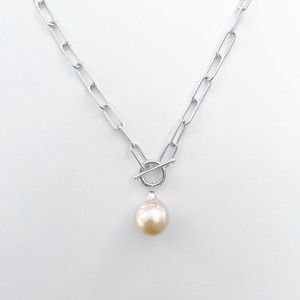 Pearls/Moon Stone Silver Chain Pendant