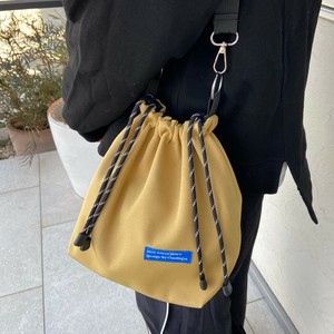 即納【2025新作】【大人気の為今年も生産決定】撥水サコッシュバッグ　巾着　ショルダー　ロゴ　ミニ