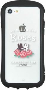 リサとガスパール iPhone SE(第3世代/第2世代)/8/7/6s/6 対応　ハイブリッドガラスケースローズ COS-134A