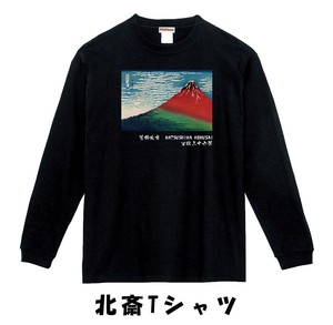 T-shirt Long Sleeves Ladies' Japanese Pattern Men's 3 Colors
