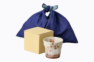 陶彩「白雲」はぎ　マルチ碗（あずま袋付き）【日本製 陶器 美濃焼 カップ】
