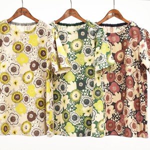 Button-Up Shirt/Blouse Floral Pattern Made in Japan