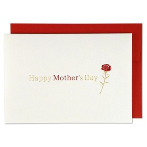母の日カード ■マット感ある素材 ■シンプルで上品な母の日カード ■箔押し、エンボス加工