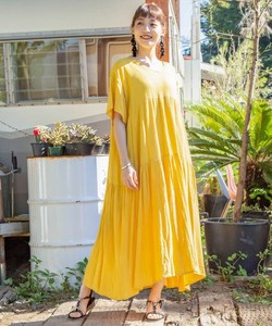 Casual Dress Rayon One-piece Dress Tiered