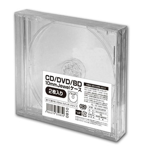 CD/DVD/BD用スリムケース　2枚【まとめ買い10点】