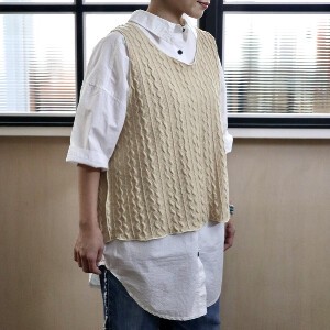 Vest Knit Sew Spring/Summer cable