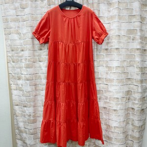 Casual Dress Spring/Summer Shirring One-piece Dress Switching
