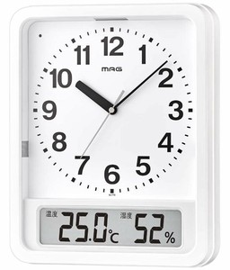 【ケース単位で販売】新品 MAG電波自動点灯置掛両用時計 ﾙｯｸ W-779 WH-Z