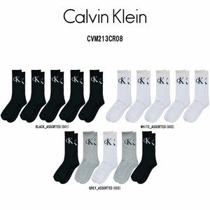 Calvin Klein(カルバンクライン)ソックス 5足セット 靴下 クルー丈 カジュアル メンズ CVM213CR08