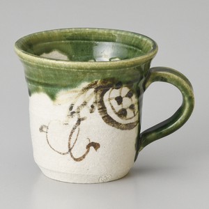 織部花マグカップ 陶器 日本製 美濃焼
