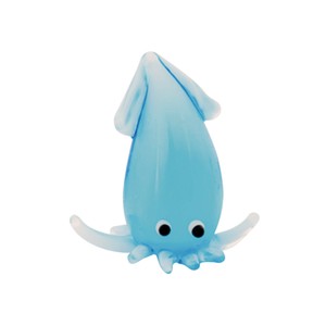 イカ【ガラス細工 ミニチュア 人形 小物 ベトナム製】