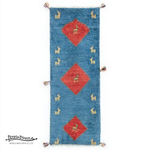 ギャッベ　ペルシャ　イラン　オーガニックウール　絨毯　細長いサイズS (約40×120cm）G873　43×117cm