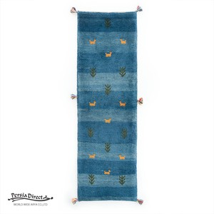 ギャッベ　ペルシャ　イラン　オーガニックウール　絨毯　細長いサイズM (約50×150cm）G919　53×170cm
