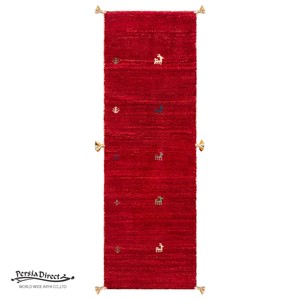 ギャッベ　ペルシャ　イラン　オーガニックウール　絨毯　細長いサイズM (約50×150cm）G1099　50×149cm