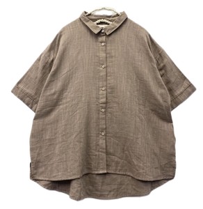 Button Shirt/Blouse Shirtwaist Oversized Double Gauze