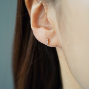 CZラインピアス(pierced earrings)