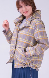 【人気 売れ筋】 ミセスファッション　チェックジャケット　綿麻　春夏　チェック