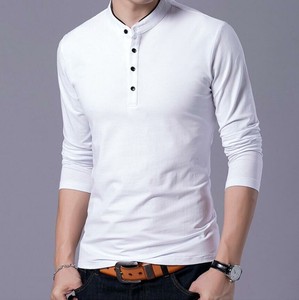 T-shirt Plain Color Long Sleeves T-Shirt Men's NEW