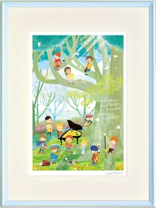 アートパネル はり たつお 屋久杉と子どもたち平和への奏(大全紙)(C1189)