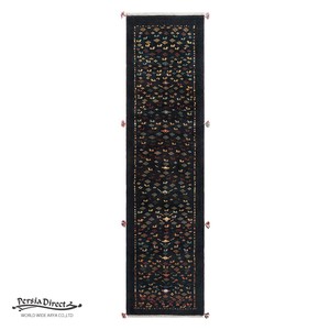 ギャッベ　ペルシャ　イラン　オーガニックウール　絨毯　細長いサイズLL (約80×300cm）　G639　76×288cm