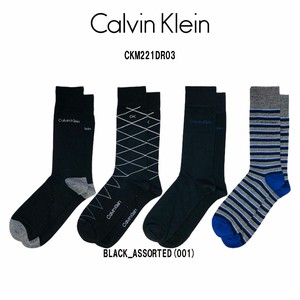 Calvin Klein(カルバンクライン)ソックス 4足セット 靴下 クルー丈 メンズ CKM221DR03