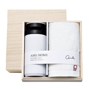 Imabari Towel Water Bottle Gift Set White