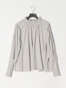 Button Shirt/Blouse Ruffle Shirring Collar Blouse 2023 New