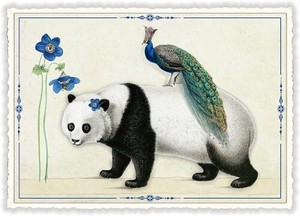 Postcard Lame Die-cut Panda