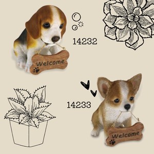 【売れ筋!!】［ウェルカムオブジェ］ドッグオーナメント ビーグル（welcomeサイン）【14232】