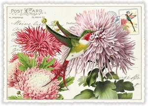 Postcard Flower Lame Die-cut