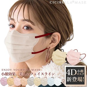 冷感マスク 不織布 立体マスク 4Dマスク 小顔マスク バイカラーマスク cicibella くちばし 肌に優しい