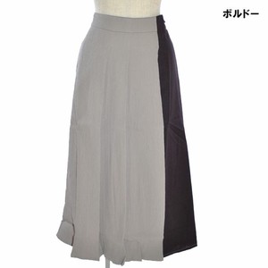 Skirt Waist Spring/Summer Stretch Mixing Texture A-Line Ladies' M Switching 2-colors