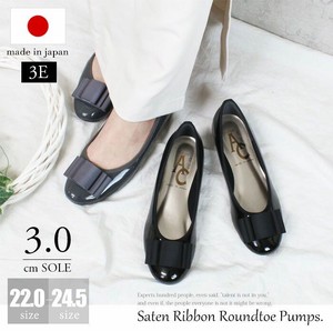 Basic Pumps Ribbon Lightweight Low-heel Made in Japan