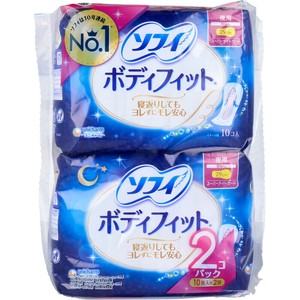 ソフィ ボディフィット スーパーナイトガード 夜用 羽なし 10枚入×2個パック