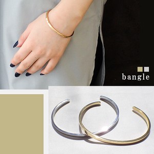 Material sliver Stainless Steel Bangle Simple 1-pcs