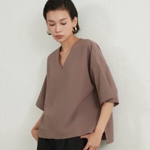 Button Shirt/Blouse Pullover Top Short-Sleeve