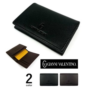 【全2色】 GIANNI VALENTINO ジャンニ・バレンチノ リアルレザー 名刺入れ カードケース（61g525）