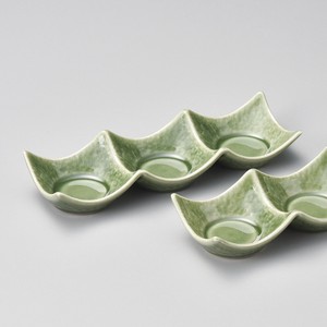 ねり抹茶石目型3連皿(小)/日本製/美濃焼/陶器/抹茶