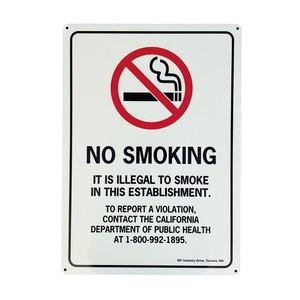 SECURITY SIGN / NO SMOKING