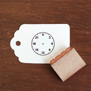 【手帳スタンプ】時計 24時間表記 バーチカルサイズ（b-129）スタンプマルシェ 日本製 はんこ
