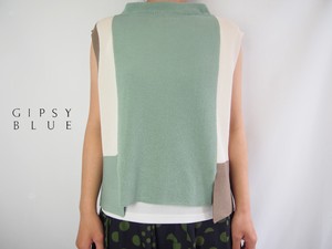 Vest/Gilet Bicolor Slit Bird Spring/Summer Switching Made in Japan