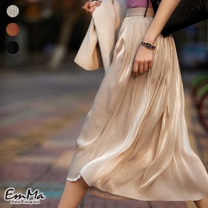 【2023新作】 EF0274 ロングスカート チュール 光沢 上品 きれいめ カジュアル