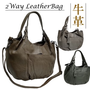 Shoulder Bag Crossbody Cattle Leather 2Way Back Leather Ladies Simple 2-way