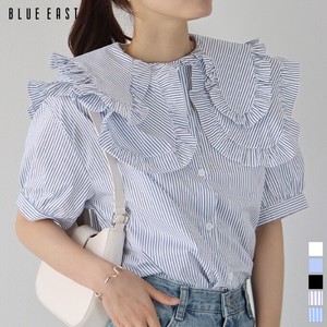 Button Shirt/Blouse Design Plain Color Stripe Tops