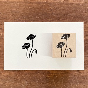 イラストスタンプ ポピー スタンプマルシェ 日本製 はんこ ナカノエミ 花