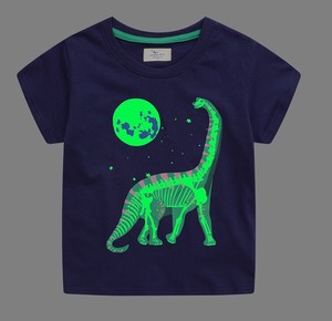Kids' Short Sleeve T-shirt Dinosaur T-Shirt Tops Kids Cut-and-sew