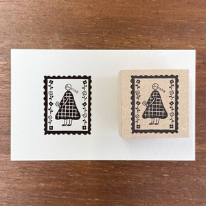 マールちゃん イラストスタンプ 切手 スタンプマルシェ 日本製 はんこ 女の子