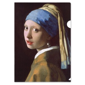A4ストーンペーパーファイル フェルメール「真珠の耳飾りの少女」 書類入れ 収納  アート ステーショナリー