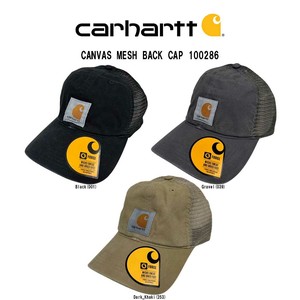 Carhartt(カーハート)キャップ アウトドア 帽子 シンプル CANVAS MESH BACK CAP 100286
